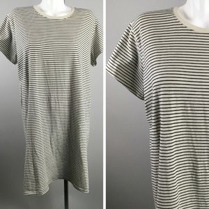 Marine Layer White Black Stripe Tshirt Dress